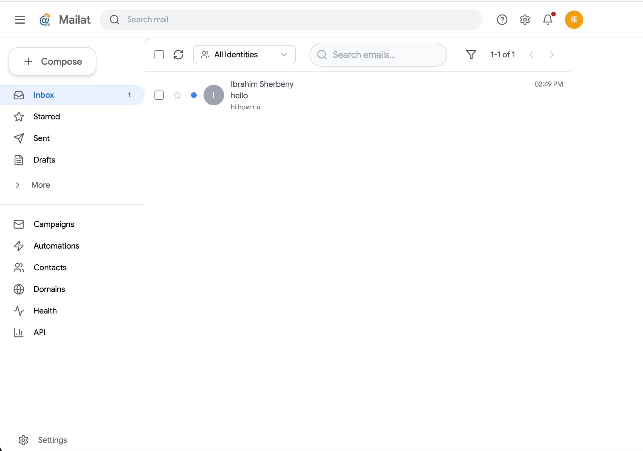 Mailat screenshot